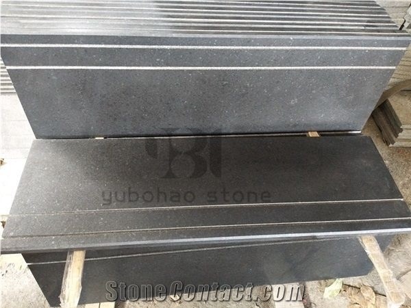 China Black Stone, Flamed G684 Black Basalt Steps