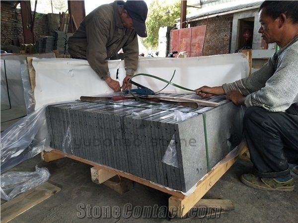 China Black Stone, Flamed G684 Black Basalt Steps