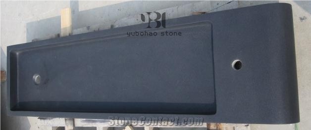 China Lava Stone Square Basins Black & Farm Sinks