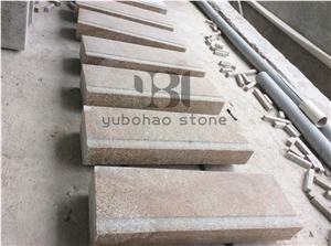 Chinese Sunset Gold Granite,Flamed G682 Kerbstones