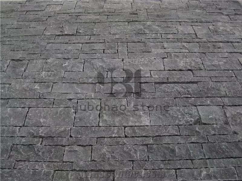 Natural Split Blue Limestone,Paving Set,Cube Stone
