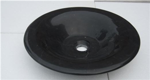 New Polished Black Marble Vessel Sinks and Basins