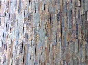 P020 China Rust Slate Loose Stone for Wall Paving