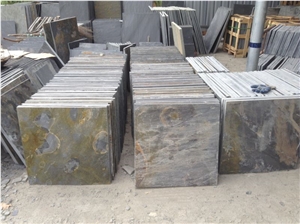 P020 China Rust Slate Loose Stone for Wall Paving