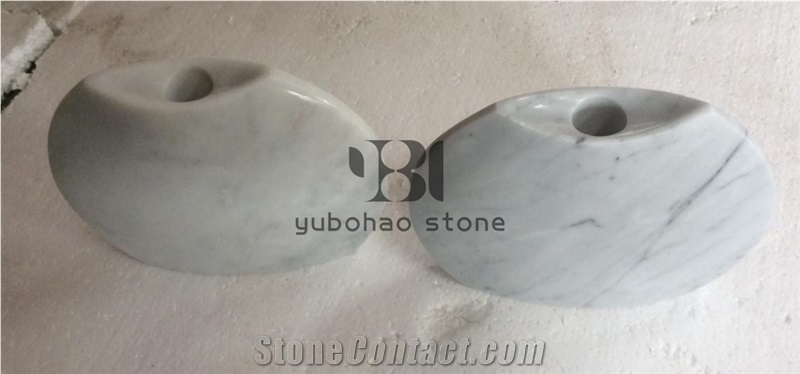 Polished White Paper Holders Bianco Carrara Marble