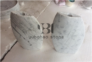 Polished White Paper Holders Bianco Carrara Marble