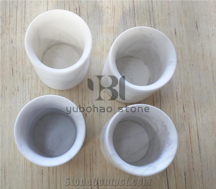 White Marble Bath Accessory, Bathroom/Kitchen Set