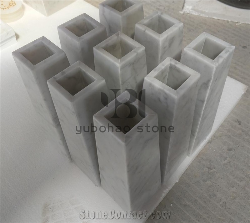 White Marble Bath Accessory, Bathroom/Kitchen Set