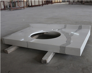 Artificial Carrara White Quartz Vanity Top Artificial Carrara White Quartz Vanity Top
