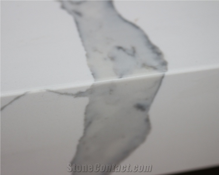 Artificial Carrara White Quartz Vanity Top