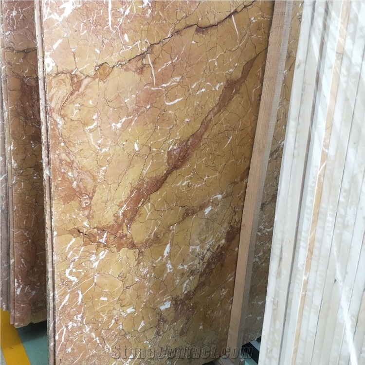 China Polished Karen Gold Marble Slab