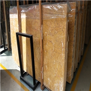 China Polished Karen Gold Marble Slab