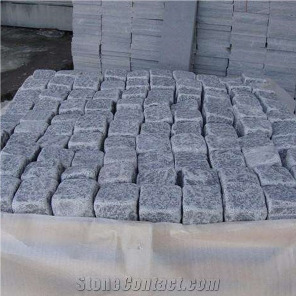 Drak Grey G654 Granite Cube Stone