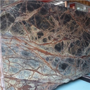 India Rainforest Marble Stone Countertop Slab