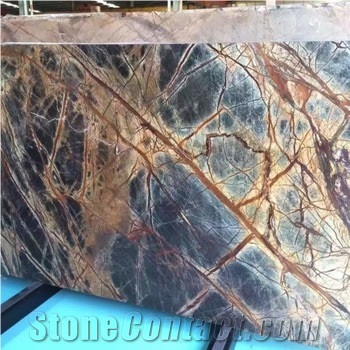 India Rainforest Marble Stone Countertop Slab