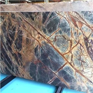 India Rainforest Marble Stone Countertop Slab
