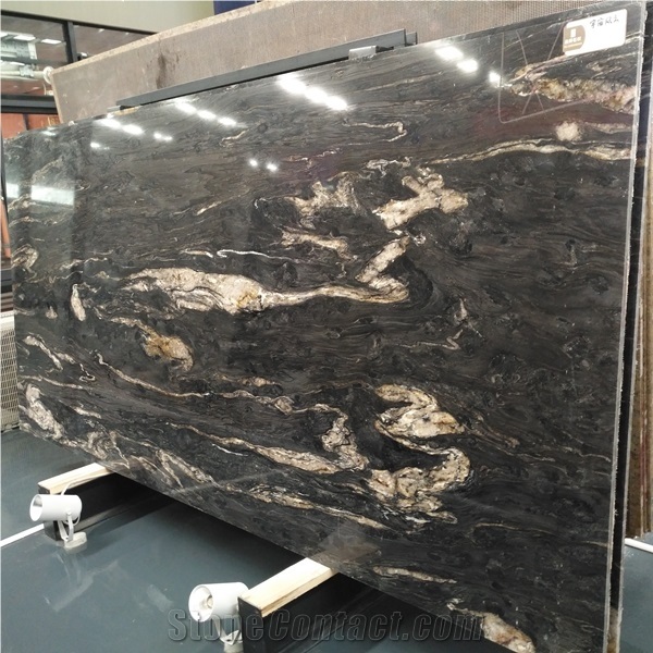 Nebula Black Granite Slab