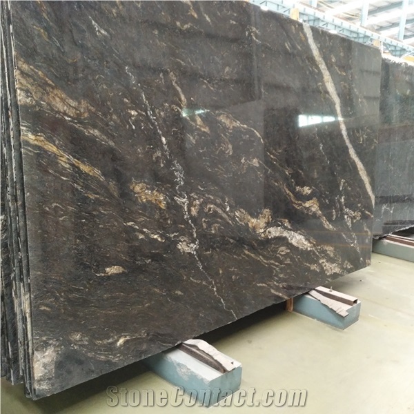Nebula Black Granite Slab