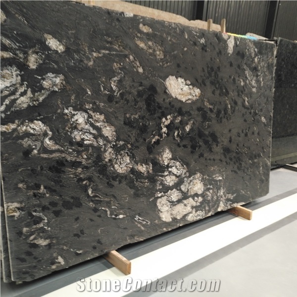 Nebula Black Granite Slab