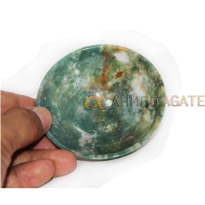 Crystal Bowl Moss Agate Bowl in Wholesale