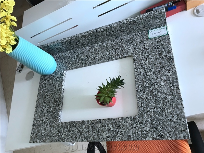 Swan White Granite Bathroom Vanity Tops,Bath Tops