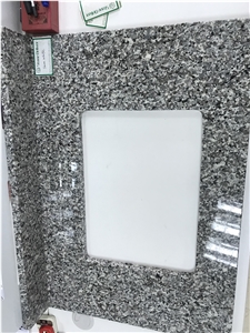 Swan White Granite Bathroom Vanity Tops,Bath Tops