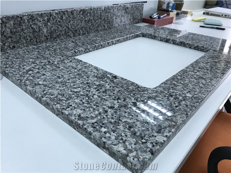 Swan White Granite Bathroom Vanity Tops,Bath Tops