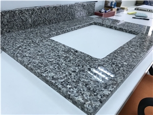 Swan White Granite Bathroom Vanity Tops,Bath Tops
