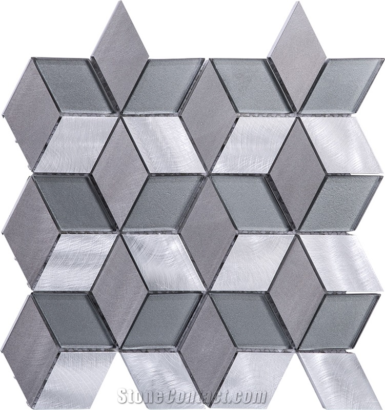 Color Aluminum Steel Mixed Metal Mosaic Tile