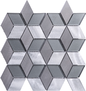 Color Aluminum Steel Mixed Metal Mosaic Tile