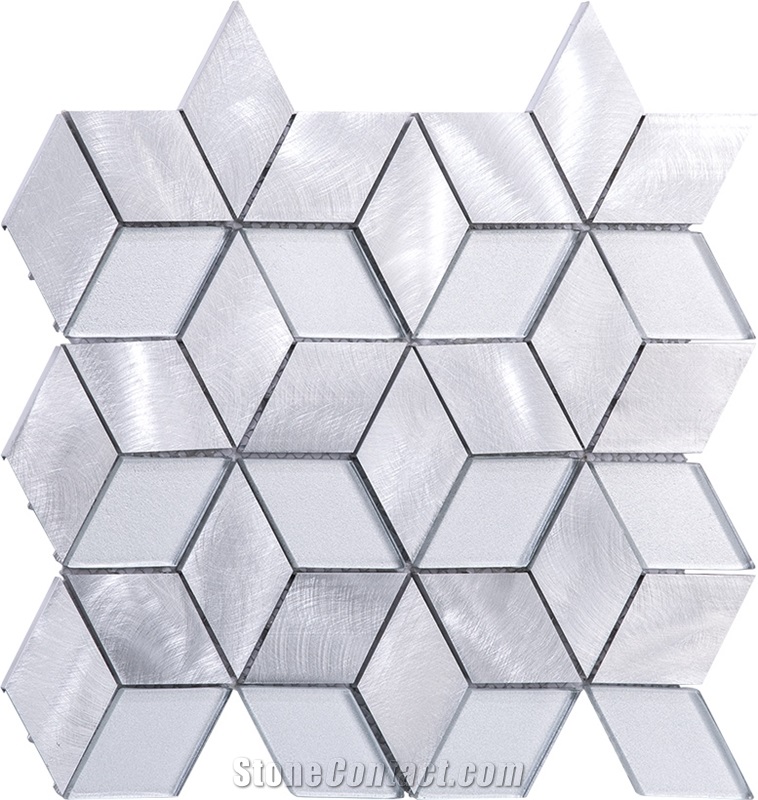 Color Aluminum Steel Mixed Metal Mosaic Tile