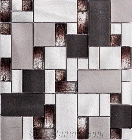 Random Strip Aluminum Shaped Wall Tile
