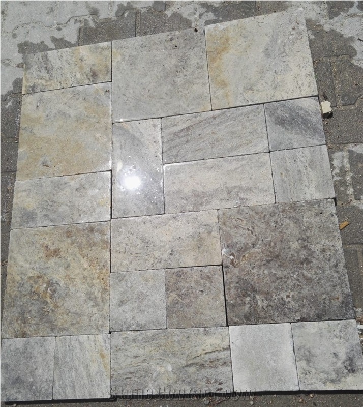 Silver Travertine Tumbled