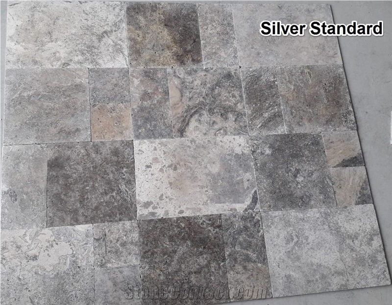 Silver Travertine Tumbled
