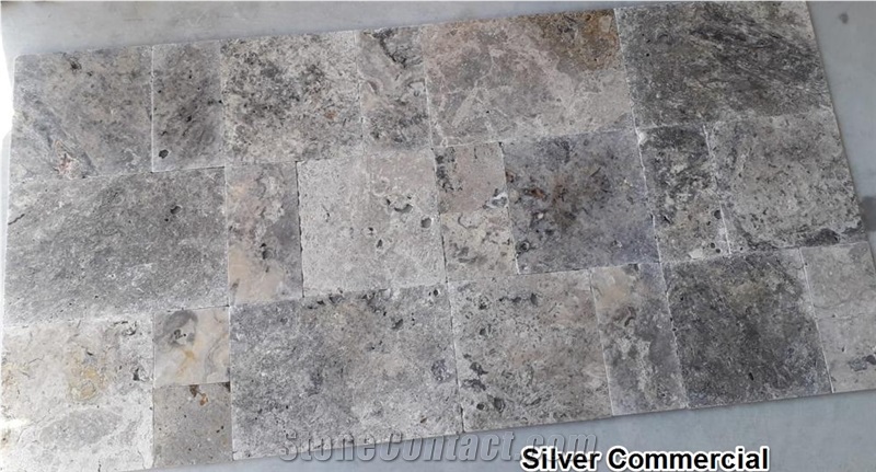Silver Travertine Tumbled