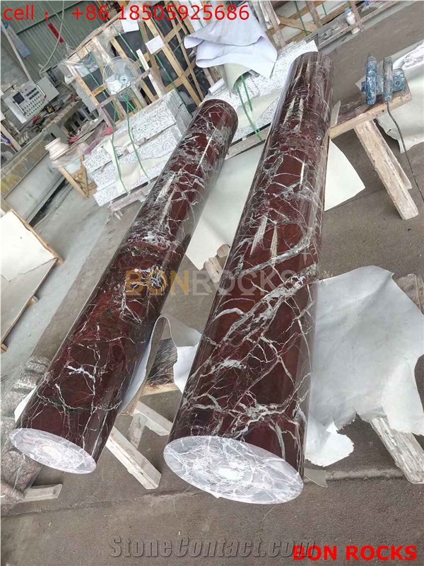 High Quality Rosso Levanto Marble Column