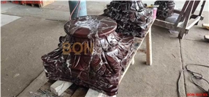 High Quality Rosso Levanto Marble Column