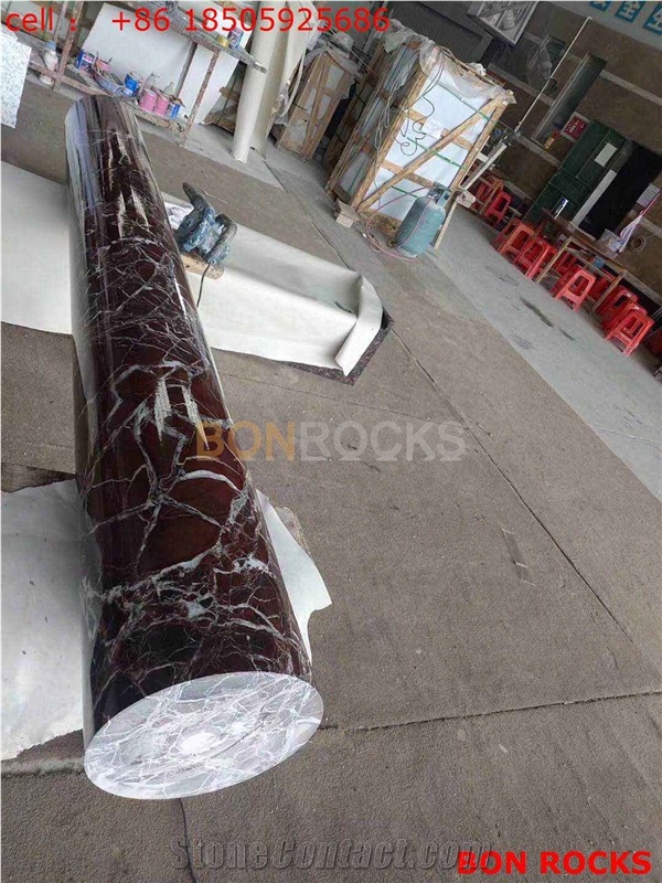 High Quality Rosso Levanto Marble Column