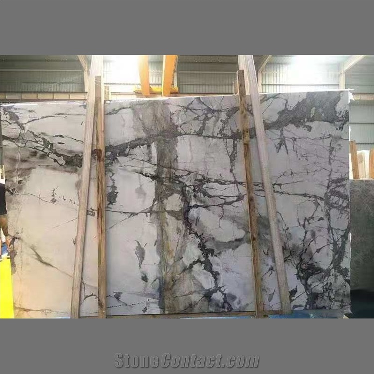Invisible Grey Marble Slabs for Wall Cladding
