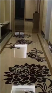Waterject Cut Medallions Tiles for Floor Covering