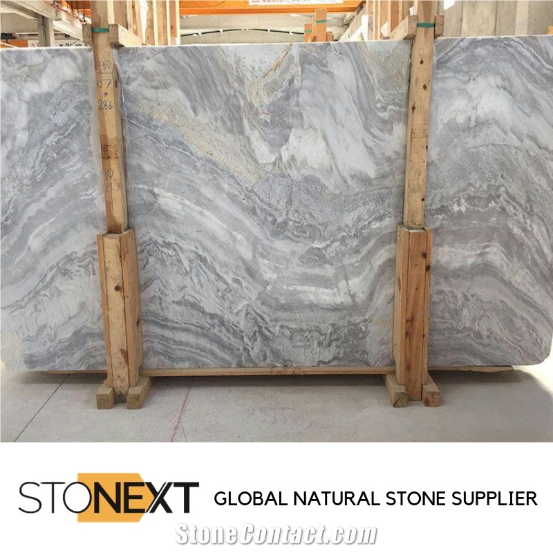 Nebula Grey Marble Slabs