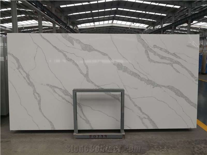 Artificial Calacatta White Quartz Stone Slab Price