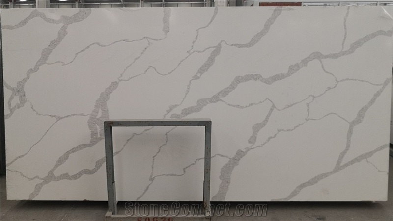 Artificial Calacatta White Quartz Stone Slab Price
