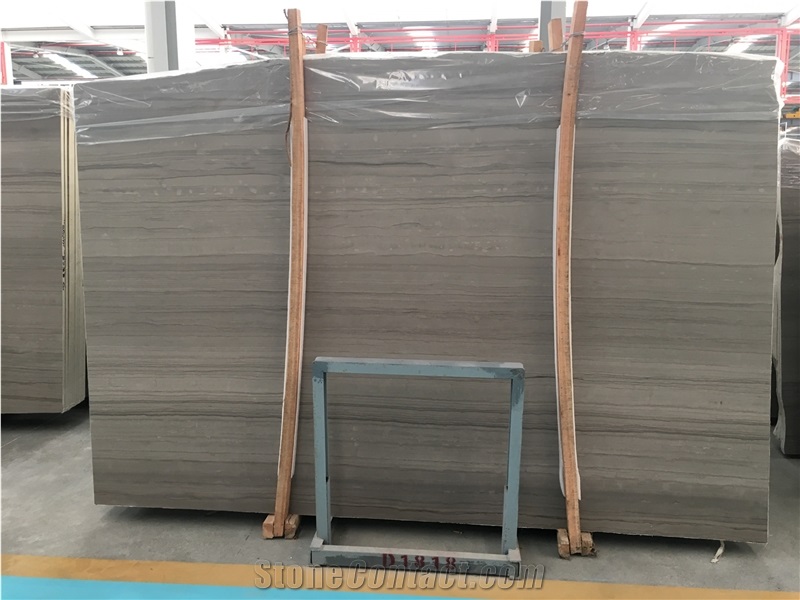 Athens Wood Grain Silver Marble Slabs Floor Tiles