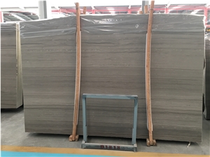 Athens Wood Grain Silver Marble Slabs Floor Tiles
