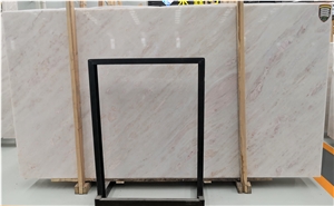 Bianco Rose Pink White Marble Slabs Floor Tiles