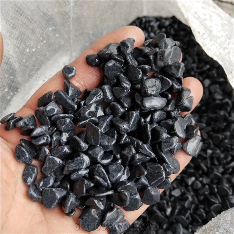 Black Tumble Gravel Pebble Wash Stone Aggregates