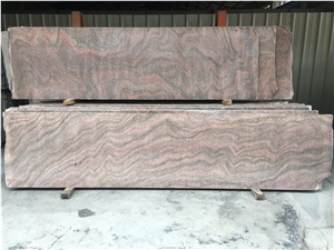 California Red Dragon Granite with Silver Dots