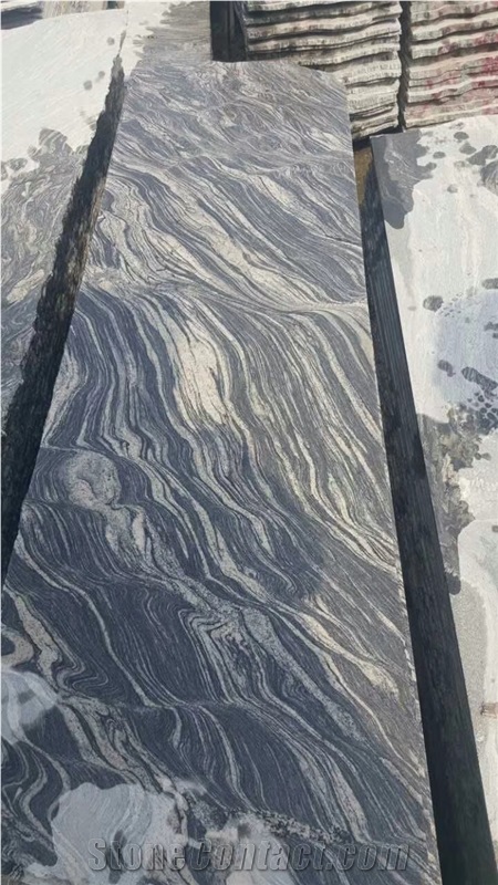 China Colombo Juparana Black Granite Slabs Tiles