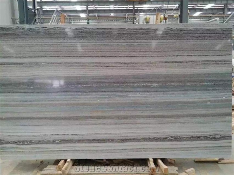 China Crystal Wood Grain Grey Marble Slabs Tiles